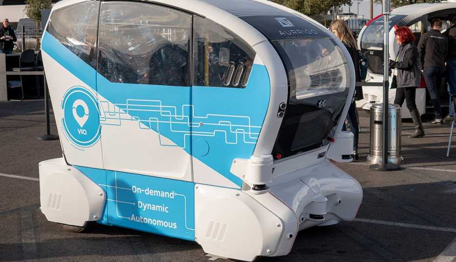 Aurrigo, vehículo autónomos, en el CES 2019