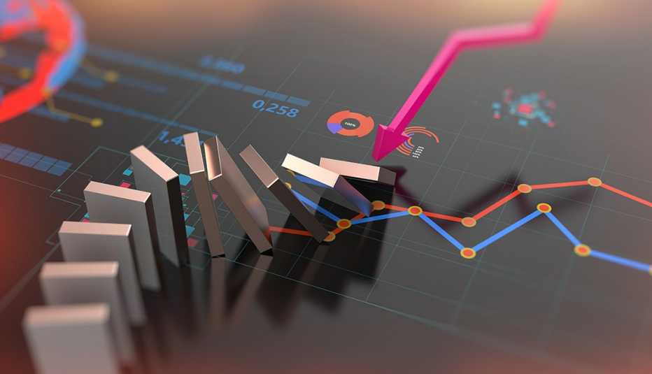 Efecto domino sobre una estadística de finanzas