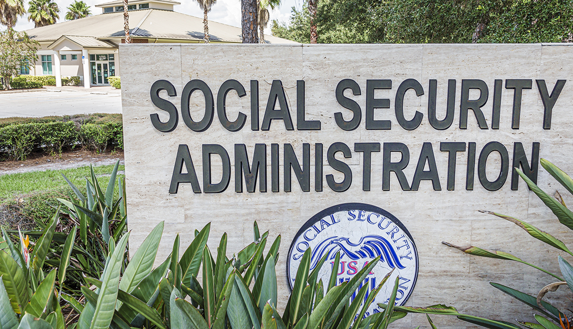 Letrero de la Administración del Seguro Social