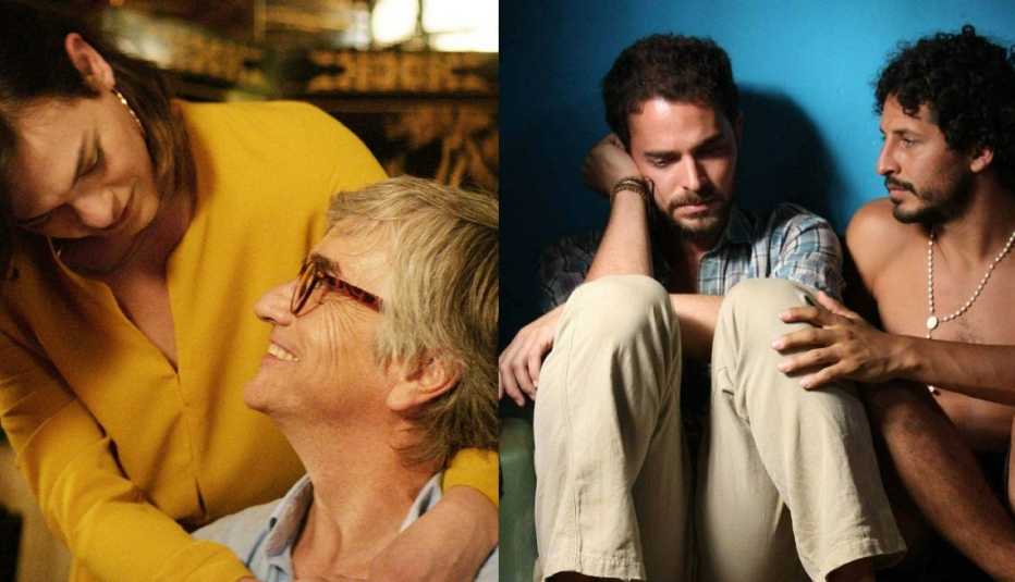 Lado a lado de escenas de las películas "Una mujer fantástica" y "Contracorriente".