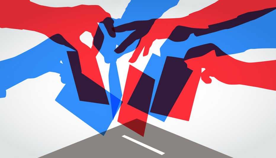 Gráfica muestra a electores votando
