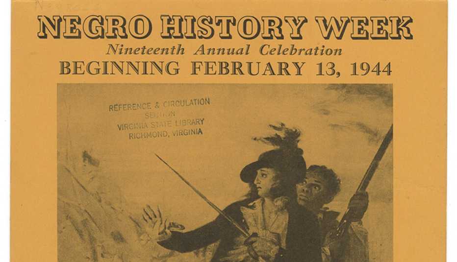 Portada de un boletín - Mes de la Historia Afroamericana 