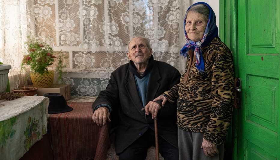 Halyna Lupino y su esposo Mykola