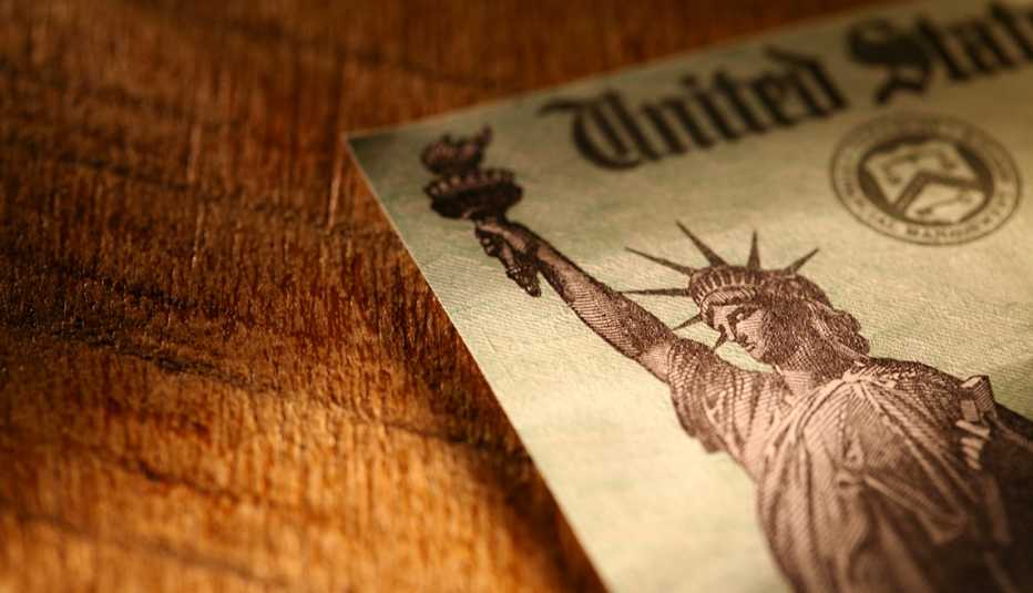 Cheque del Tesoro de Estados Unidos