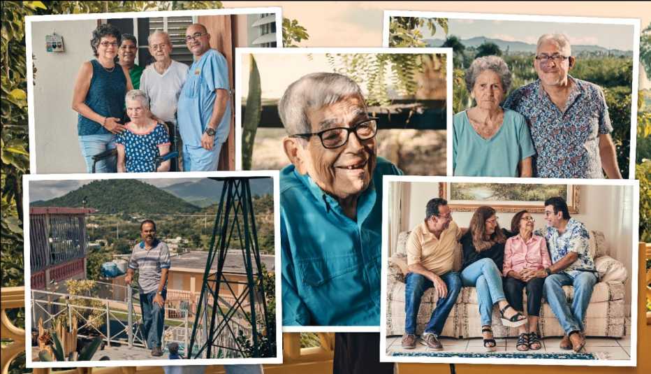 Varias fotos que muestran el reto de cuidar un familiar en Puerto Rico