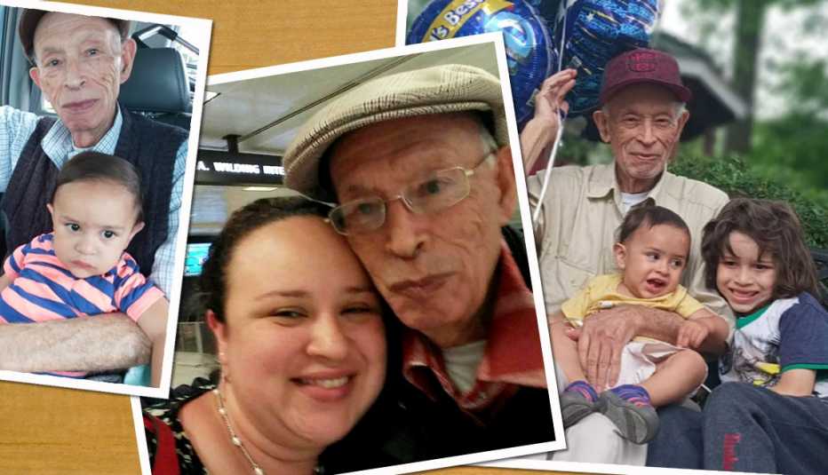 Varias fotos familiares de la familia de Luz Raquel Cardona