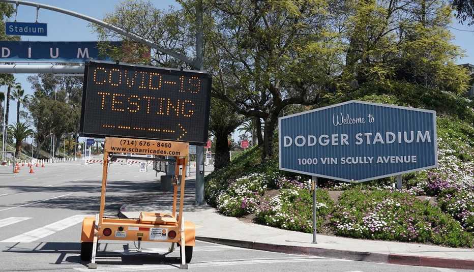Entrada al estadio Dodger, en Los Ángeles