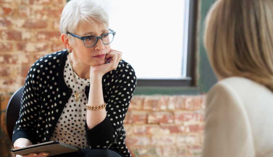 Paciente en una consulta con su terapista