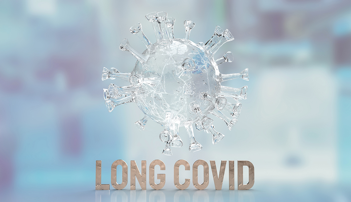 Una partícula del virus de la COVID transparente