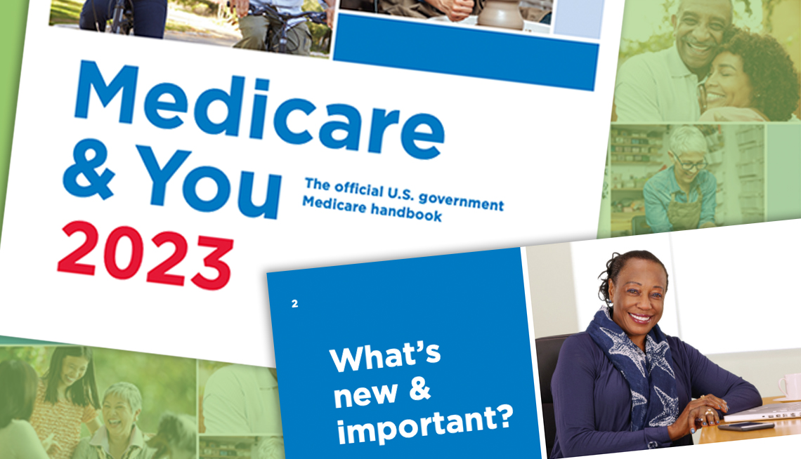 Collage del libro informativo de Medicare 2023