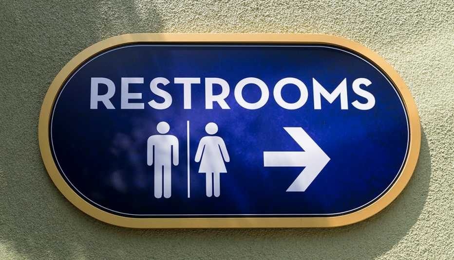 Letrero de baño público