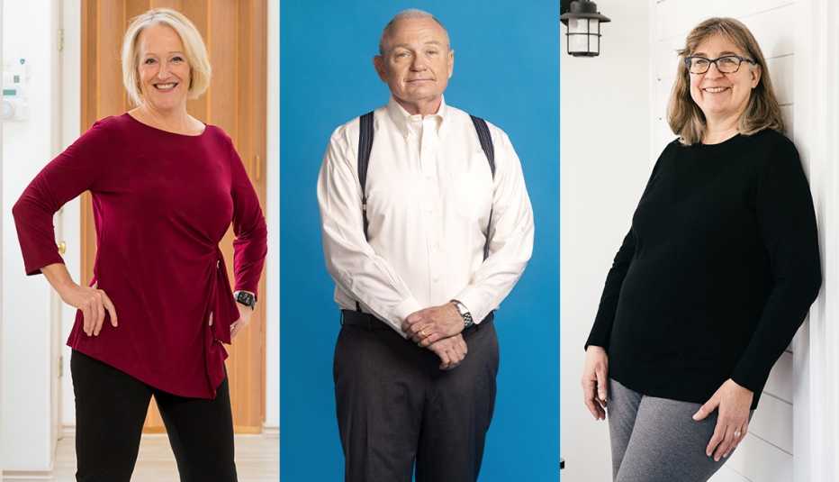 De izquierda a derecha Elizabeth Woodard, Bill Hawkins y Beth Daniels