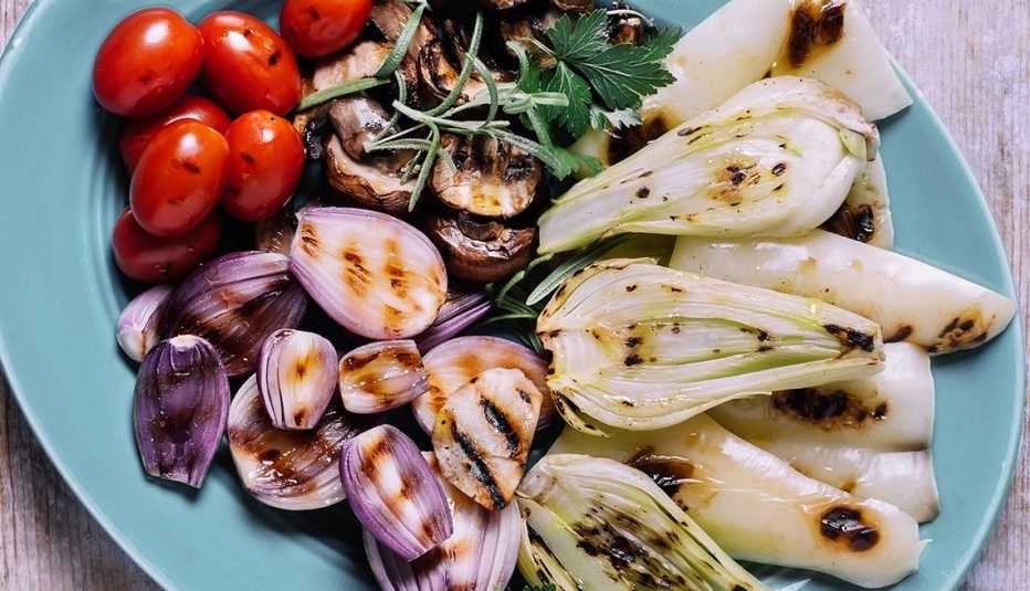 Plato de vegetales a la parrilla