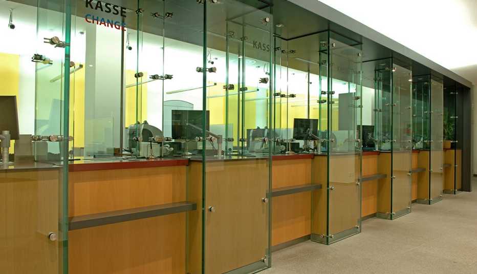 Ventanillas de un banco