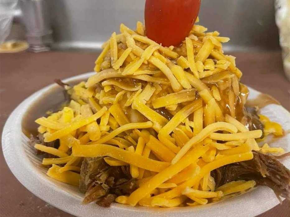 Un hot beef sundae de la Illinois State Fair