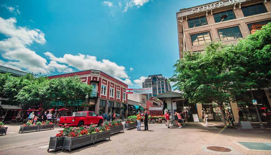 el Roanoke City Market en Roanoke, Virginia