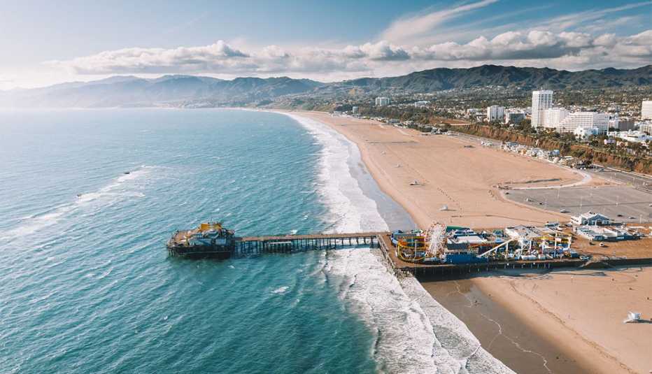 el muelle de Santa Mónica en Santa Mónica, California