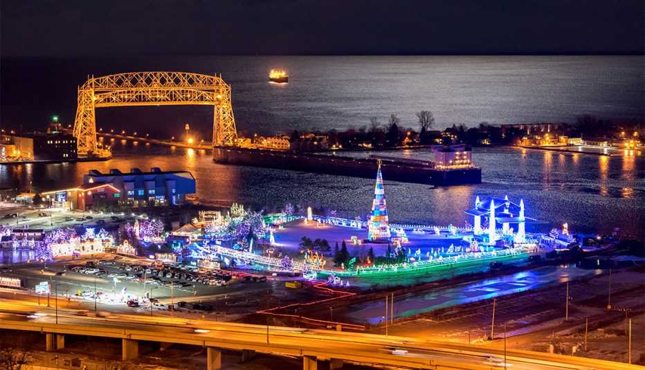 Luces festivas en Bentleyville