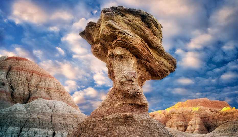Roca gigante en el Parque Nacional Badlands