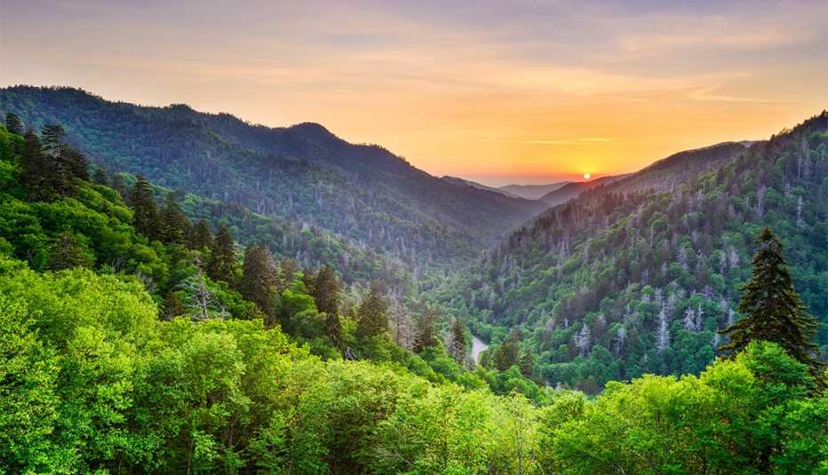 Falla geológica en las Smoky Mountains