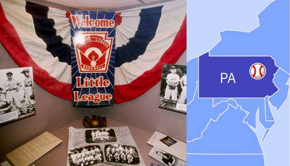 Una exhibición en el World of Little League Museum