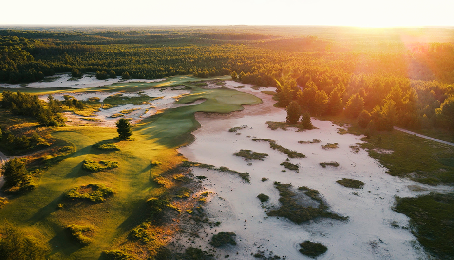 Campo de golf visto desde arriba