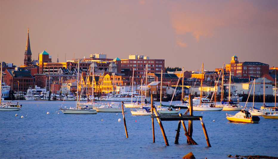 Barcos en el puerto de Portland