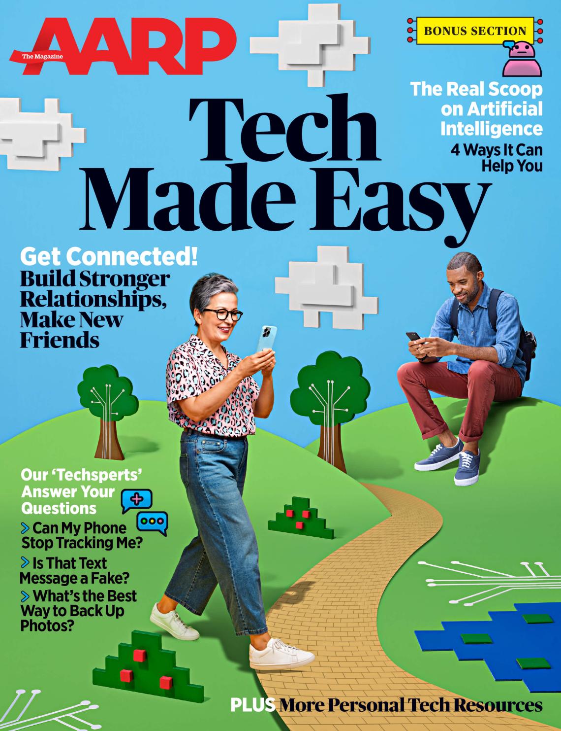 cover of aarp the magazine TECH MADE EASY SPECIAL ISSUE